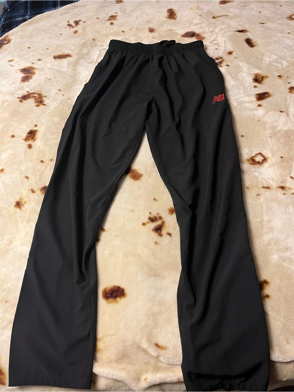 New Balance Men's Black Jogger Pants with Red Logo